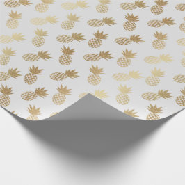 Gold Pineapple Pattern Cadeaupapier