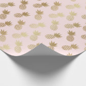 Gold Pineapple Pattern Cadeaupapier (Hoek)