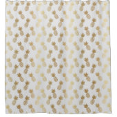 Gold Pineapple Pattern Douchegordijn (Voorkant)