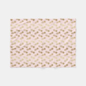 Gold Pineapple Pattern Fleece Deken (Voorkant (Horizontaal))