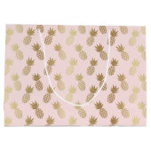 Gold Pineapple Pattern Groot Cadeauzakje (Achterkant)