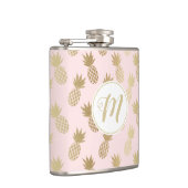 Gold Pineapple Pattern Heupfles (Rechts)