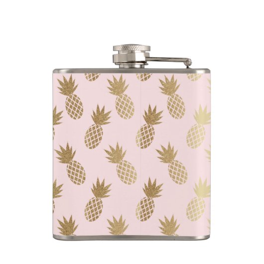 Gold Pineapple Pattern Heupfles (Achterkant)