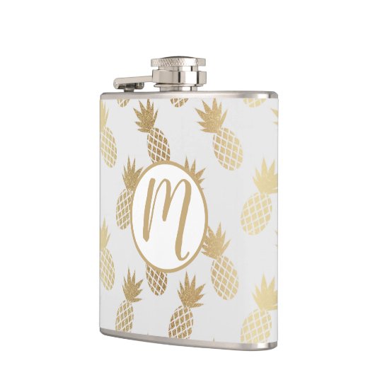Gold Pineapple Pattern Heupfles (Links)