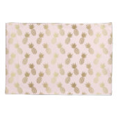 Gold Pineapple Pattern Kussensloop (Achterkant-Links)