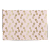 Gold Pineapple Pattern Kussensloop (Achterkant-Rechts)