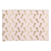 Gold Pineapple Pattern Kussensloop (Voorkant-Rechts)