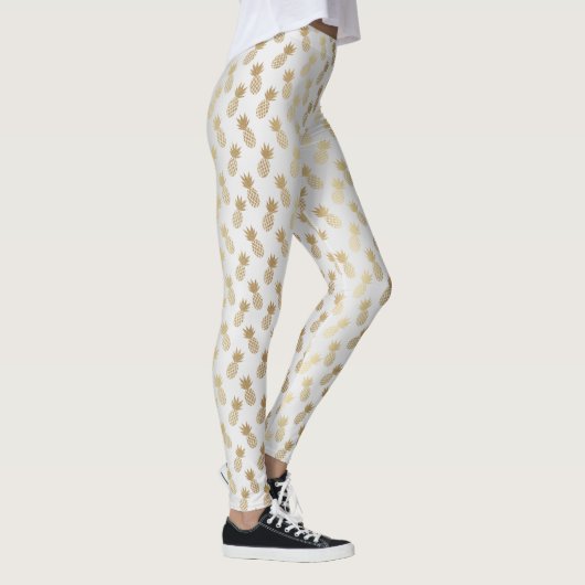 Gold Pineapple Pattern Leggings (Rechts)
