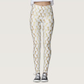 Gold Pineapple Pattern Leggings (Voorkant)