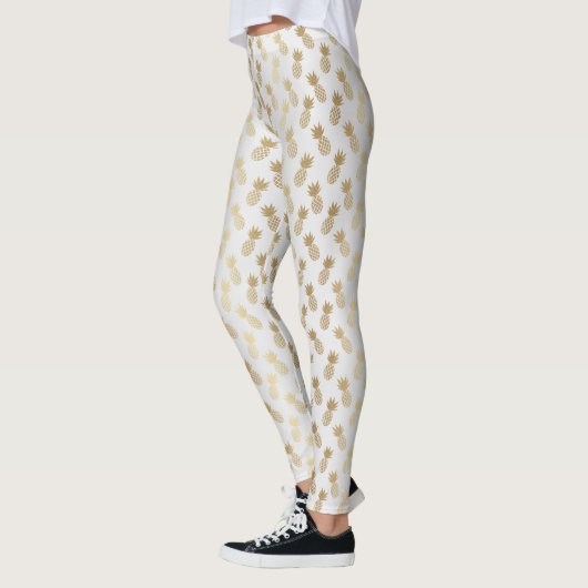 Gold Pineapple Pattern Leggings (Links)