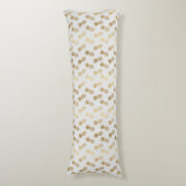 Gold Pineapple Pattern Lichaamskussen (Voorkant Verticaal)