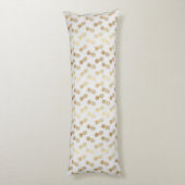 Gold Pineapple Pattern Lichaamskussen (Achterkant (Verticaal))