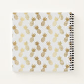 Gold Pineapple Pattern Notitieboek (Achterkant)