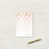 Gold Pineapple Pattern Post-it® Notes (Op bureau)