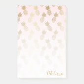 Gold Pineapple Pattern Post-it® Notes (Voorkant)