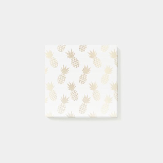 Gold Pineapple Pattern Post-it® Notes (Voorkant)