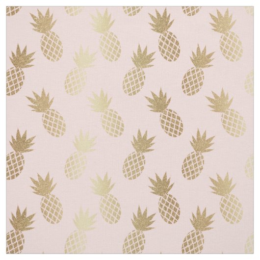 Gold Pineapple Pattern Stof (Swatch)