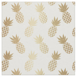 Gold Pineapple Pattern Stof