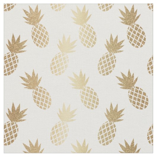 Gold Pineapple Pattern Stof (Close Up)