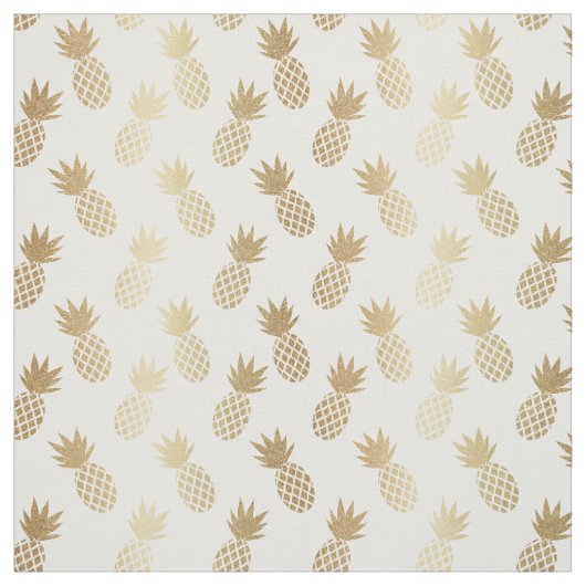 Gold Pineapple Pattern Stof (Swatch)