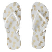 Gold Pineapple Pattern Teenslippers (Voetbed)