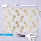 Gold Pineapple Pattern Tissuepapier (Craft)