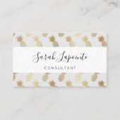 Gold Pineapple Pattern Visitekaartje (Voorkant)