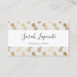 Gold Pineapple Pattern Visitekaartje