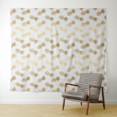 Gold Pineapple Pattern Wandkleed (In Situ (horizontaal))