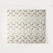 Gold Pineapple Pattern Wandkleed (Voorkant (horizontaal))