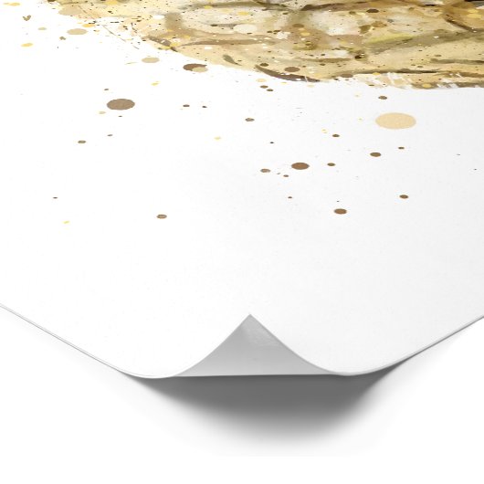 Gold Pineapple Poster (Hoek)