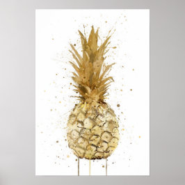 Gold Pineapple Poster