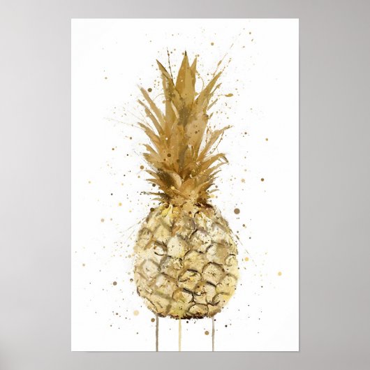 Gold Pineapple Poster (Voorkant)