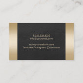 Gold Pineapple Royal Black & Gold Event Planning Visitekaartje (Achterkant)