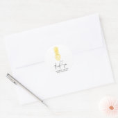 Gold Pineapple Wedding Verloving Hartelijk dank Ronde Sticker (Envelop)