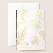 Gold Pinecones en Pine Needles Holiday Folie Kaarten (Met envelop)