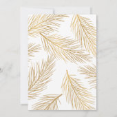 Gold Pinecones en Pine Needles Holiday Party Kaart (Achterkant)