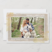 Gold Pines-kerstfoto Feestdagenkaart (Voorkant)