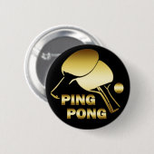 GOLD PING PONG RONDE BUTTON 5,7 CM (Voorkant /achterkant)