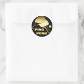 GOLD PING PONG RONDE STICKER (Tas)