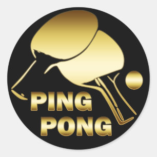GOLD PING PONG RONDE STICKER