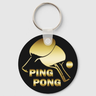 GOLD PING PONG SLEUTELHANGER