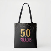 Gold Pink 50 en Fabulous Birthday Tas (Voorkant)