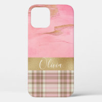 Gold Pink Abstract Waterverf Naam