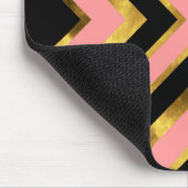 Gold Pink Black Geometric Muismat (Hoek)