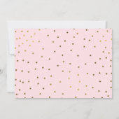 Gold & Pink Blush Modern Het is een Meisje Baby sh Kaart (Achterkant)