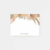 Gold Pink Boho Pampas Grass Post-it® notes (Voorkant)