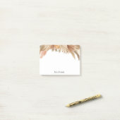 Gold Pink Boho Pampas Grass Post-it® notes (Op bureau)