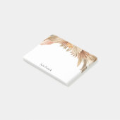 Gold Pink Boho Pampas Grass Post-it® notes (Schuin)