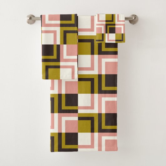 Gold Pink Chocolade Ivory Pset Bad Handdoek (Insitu)